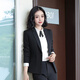Troman business attire women's suit college student interview formal suit women's suit black work clothes iron-free blazer