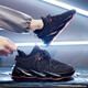GUQIAN summer breathable men's shoes 2025 new shoes men's mesh shoes sports running casual and versatile black trendy shoes black and blue 42 (260mm)