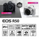 Canon EOS R50 small and convenient mirrorless digital camera 4K Vlog HD video home travel beauty camera 18-45mm set black travel fun set