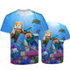 Jianfang Minecraft Short-sleeved T-shirt Mini World Game Clothes Men's Summer T-shirt Children Primary School Students and Teenagers Half-sleeved 01 Pictures One Size High 110-12040-50Jin [Jin equals 0.5 kg]
