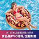 INTEX adult swimming ring animal multi-shaped baby floating ring inflatable toy swimming ring water underarm ring thickened PVC black river rat swimming ring diameter 112CM