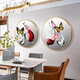 
Mo Hua Lulin Restaurant Decorative Painting Modern Simple Dining Table Hanging Painting Restaurant Mural Entrance Entrance Entrance Cabinet High-end Painting Dining Room Jiuyu Picture 05 Pair of Wine Ding Song 12354 Crystal Porcelain Painting-diameter 40 black frame (gold frame requires notes