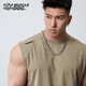 MUSCLE DOG肌肉狗 运动背心男士夏休闲百搭宽松圆领宽肩健身工字背心训练服 灰绿色 2XL