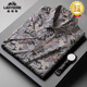 Camisa floral de marca de alta gama de auto clásico (Laoyeche) para hombres sueltos retro suelto más grasa de talla de talla grande masa camisa de seda de hielo waiian nuevo estilo 9207 negro 3xl