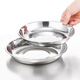 JOBO 304 stainless steel plate side dish plate 22cm thick round plate preparation plate shallow plate flat bottom dinner plate