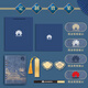 Mulei Palace Museum National Trend loose leaf notebook for sending teacher souvenirs customized high-value national style notepad gift box gift set diary meeting record paper can be detached 15054-A5 National Trend Mountain River buckle blue (only book)