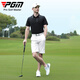 PGM高尔夫服装 男士夏季短袖T恤 透气打孔 运动服装 golf上衣 YF683-黑色【上衣】 2XL