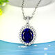 Xuanyong sapphire pendant necklace 18k gold plated 925 silver inlaid with colored gemstones tanzanite jewelry necklace women picture color 40cm pendant with silver chain