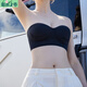 Efei Lindo La Beauty Underwear Women's Summer Strapless Strapless Gathering Breasts Anti-Sagging Japanese Glossy Bra Champagne Color Simple Fashion Single Piece 34/75B