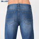 
BILLION summer jeans men's straight thin fast dry cool casual pants mid-waist and breathable and easy to care J19674 674 medium blue (76 inner length) 34 (2.67 feet)