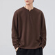 Romon sweatshirt men's Henry collar long-sleeved t-shirt new trend fashion simple versatile bottoming shirt casual tops men's 3309 black XL 120-140Jin Jin equals 0.5 kg