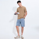 Dancing with Wolves [Long-Long Cotton] Summer Basic Breathable Pure Cotton Skin-Friendly Comfortable Men's Short Sleeve T-Shirt 701 Khaki 185