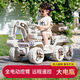 Raft Core Children's Car kann Erwachsene 0-12 Jahre alte Bagger Super Large Toy Car Toys Toys für Frauen und Jungen Fernbedienung Elektrische Graben Milchfarbe [Electric Grabging Arm] Bluetooth Music Double Sechs Räder [12v12 Batterie] Fernbedienungsmodell + vier Radlaufantrieb