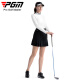 
PGM golf clothing for women, long-sleeved T-shirt, ribbed collar, stretch fabric, grinding and warm, slimming figure YF698-white [top] XL