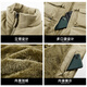 JEEP SPIRIT vest men's workwear multi-pocket fishing photography 2025 winter plus velvet thickened warm vest khaki color upgraded silver fox velvet lining 2XL 130-145Jin [Jin equals 0.5 kg]