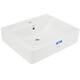 American standard bathroom ceramic basin single-hole table wash basin bathroom wall-mounted sink square semi-hanging basin F550