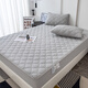 Pure cotton thickened quilted fitted sheet single piece non-slip Simmons mattress protector pure cotton dust cover sheet set fashion-light gray maternal and infant grade pure cotton 90*200cm (suitable for 5-26 mattresses)