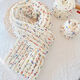 Changyin rainbow candy scarf finished product winter warm scarf hand-knitted bean mixed thread Korean scarf for male and female friends finished sweet bean scarf + gift bag