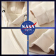 NASA GISS Official Trendy Brand Hooded Sweatshirt Men's Velvet Thickened Loose Jacket Teen Tops White Velvet L