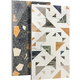 Azulejos de cerámica Yuanjing Terrazo Terrazzo Azulejos de piso Slip 600x1200 Caminarios de la sala de estar de la sala de estar de la sala de estar antigua 12806 [Precio de una sola pieza] 1200x600