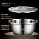Labton 316L stainless steel basin set, egg-beating cold baking basin with lid, thickened soup basin, kitchen sink, oil basin, 26cm extra thick 316L steel basin + 1 304 steel lid