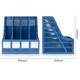 Cesta de archivos engrosados ​​de deli Cesta de cuatro columnas suministros de oficina Rack Archivo Archivo Caja de almacenamiento Bandeja de almacenamiento Bookshelf Estudiante de escritorio simple Stand Blue [básico de cuatro columnas] 9848