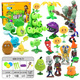 Toys Boîte à cadeaux Full Children's Suit Boy peut éjecter Doll Figure Model 2 Zombie Toy Shooter Pea 686-16 Glue de pamplemousse rechargeable