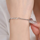 Centenary Baojinxiang Pt950 platinum bracelet for women, cross platinum chain, side chain, men's fashionable bracelet, can be stacked and given as a gift, about 16+3cm, 3.6mm wide, 10.1-10.3 grams in weight