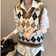 
Commander Bear knitted vest wears a new female-sex sweater fat mm knitted wears a loose horse clip lazy style black 9901 single-piece vest 5XL size 200-230Jin [Jin equals 0.5 kg]