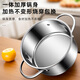 Baichang stainless steel single person small hot pot household one person one pot induction cooker gas special shabu shabu 2-3 people small soup pot extra thick fine small hot pot with lid 14cm