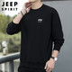 JEEP SPIRIT Jeep sweatshirt men's autumn and winter tops men's sweatshirt round neck bottoming shirt men's black XL