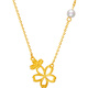 Saturday Fortune Gold Necklace for Women Sakura Pure Gold Pearl Pendant Price X0611867 Gold Weight Approximately 3.7g 40+5cm Gift