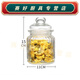 Clcey Kimchi Jar Gurkenglasglasflasche versiegeltes Glas mit Deckel Haushalt Kimchi Jar Teeblatt Jar verdickte Gurkenglas G217-12200ml