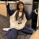 IOSN2024新款睡衣女款春秋冬季长袖网红风宽松学生棉质女士秋款家居服 MZY-16802-套头双长-英文狗头 M80-100斤