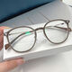 Shopkeeper Xiaohongshu cold brown color ultra-light large frame myopia glasses for women with standard students showing their faces and slimness, cold brown color (same as Xiaohongshu) flat light and no degree anti-blue light (high-end mirror box mirror cloth