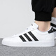 阿迪达斯（adidas）官方舰店女鞋德训鞋 春夏新款运动鞋时尚T头鞋耐磨休闲鞋防滑板鞋 9195-三条纹-皮质-主推款 37