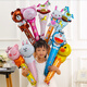 Full Pin House Birthday Scene Decoration Balloon Extended Hand-Holding Stick Party Children's Toy Stick Cartoon Multiple Styles Extended Hand-Holding Stick Balloons 20 Packs (multiple styles)