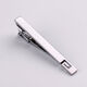 Chill summer men simple silver metal business groom wedding fashion crystal professional security tie clip B-08 silver/short
