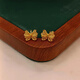 BZK fugitive princess bow niche design gold earrings 999 pure gold earrings fashion versatile pure gold 0.01g filigree bow earrings