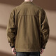 
JASONWOOD high-end brand pure cotton jacket men's spring and autumn style workwear middle-aged men's hunting top autumn coat men's large size Mocha brown spring and autumn style [spot speed] 4XL [recommended 200-220 Jin [Jin equals 0.5 kg]]