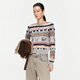 Jiangnan Buyi (Jnby) [mismo estilo en el centro comercial] 24 Autumn Knited Cardigan Fair Island Sweater 5O9313090 683/Misceláneo rosa claro S