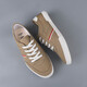 Shanbu Canvas Schuhe Herren-Schnüre Frühling und Herbst Low Top Atmungsfreie, vielseitige, vielseitige Koreaner-Board-Schuhe Flat Heel Fahren Sie lässig einfache weiße Schuhe Herren Khaki (9272) Größe 40