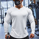 Lutielang sports long-sleeved fitness clothes T-shirt bottoming shirt men's elastic quick-drying muscle training running top gray XL