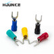 
XMSJ cold press terminal fork-shaped U-shaped Y-shaped pre-insulated SV terminal SV12532 green 1000 packs