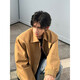 Digada Khaki Jacket à épaule courte pour hommes et femmes printemps et automne Nouveau revers rétro américain mince veste à tendance décontractée Qyrj-9905 Kaki L