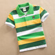 Ropa para niños Camiseta de manga corta Camiseta de verano para niños Camiseta de rayas de solapa de solapa infantil de manga intermedia