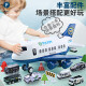Children's toys for men 1-2-3 years old boy toy car three-year-old children's toys 4-6 years old two-year-old baby toys educational early education airplane toy model infant birthday gift city storage model [including 4 alloy cars + 11 road signs] Children's Day, holiday gift