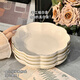 
Xibai Shenggao Beauty Ceramic Bowl Household Eating Bowl Vegetable Plate Double-Ear Soup Bowl Underglaze Colored Tableware Bowls Chops Bowls and Dish Set 8.25-inch Love Plate 4 [1391] Gold-border