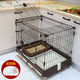 Jiamen JIAMEN (JIAMEN) dog cage small and medium-sized dog indoor with toilet Teddy small pet dog cat cage rabbit cage villa isolation fence dog cage blue wheel large size 99*62*71cm