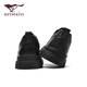 Septwolves men's shoes winter 2025 new business casual shoes men's thick-soled wear-resistant work shoes retro trendy casual leather shoes for men black 40